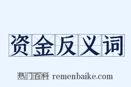 资金反义词是什么意思的图片